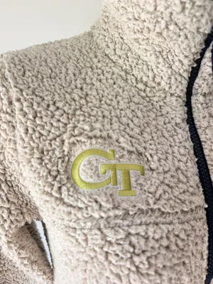 Columbia Beige Georgia Tech Fleece Zip Up Jacket  thumbnail 2