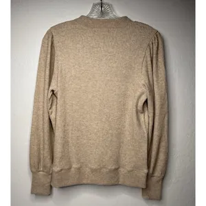 J.Crew Ribbed Crewneck Puff Long Sleeve Sweater Womens Size S‎ Brushed Tan New thumbnail 2