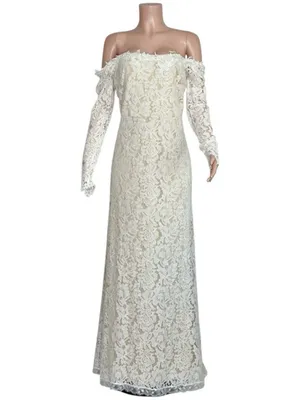 LULUS Romance Dreamer Lace Off-the-Shoulder Dress, White, Medium thumbnail 5