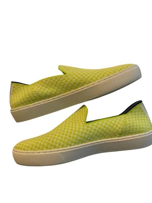 Rothy's the slip on honeycomb electric yellow shoes women's size 7 like new thumbnail 4