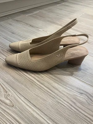 Vivaia Leah Pointed-Toe Slingback Sandals (Sz EU 42) Almond Knit thumbnail 4