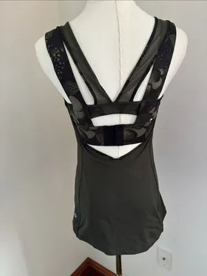 lululemon athletica Olive Green Scoop Neck Tank with Built-In Bra thumbnail 4
