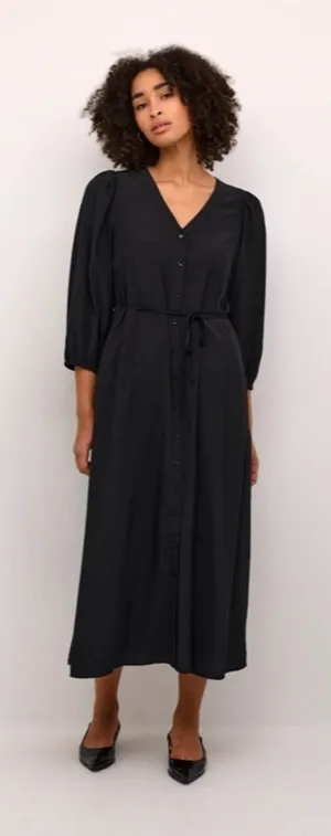 Hatch Dress Black Easy Nurse‎ Button Down Sundress Tie Bust Midi Size 0 / XS thumbnail 1