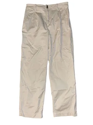 EVERLANE straight pleated hi-rise chino. Size 10. Sandstone EUC thumbnail 5