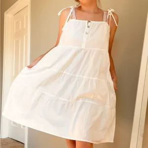 Lena White Tiered Avery Dress thumbnail 2