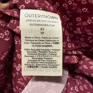 Outerknown Spring Dress Size XS Purple Cottage NWT Sustainable Summer Floral thumbnail 4