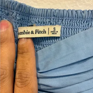 Abercrombie & Fitch Light Blue Puff Sleeve Mini Dress thumbnail 5