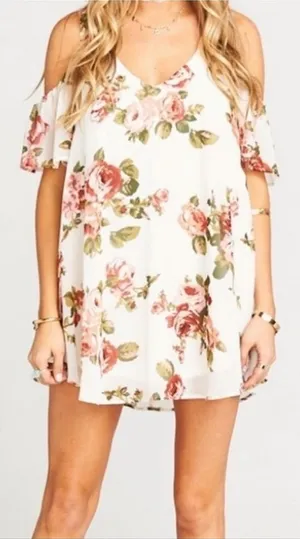 Show Me Your Mumu Floral Rosie Posie Birdie Ruffle Dress, Size XS NWT thumbnail 1