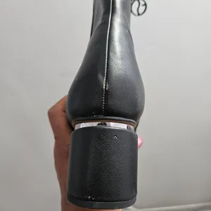 Franco Sarto Black Women's Square Toe Ankle Boots Chucky Heel Size US 9.5 thumbnail 6