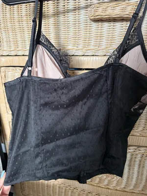 Free People Intimacy Black Lace Camisole Tank thumbnail 5