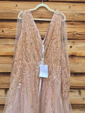 NWT Mac DUGGAL 20295 Embellished V Neck Long Sleeve A Line Gown Size 24 thumbnail 13