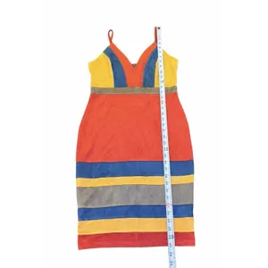 PRIVY Sexy Mini Dress Suede Boho Striped Spaghetti‎ Strap Indie Party Bodycon thumbnail 6