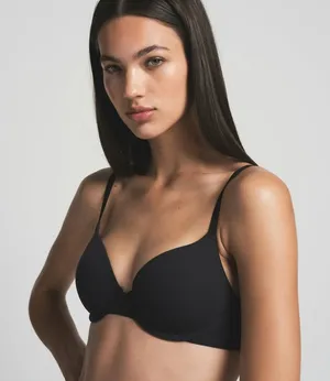 Skims Fits Everybody T-Shirt Demi Bra‎ Onyx Size 36A NWT thumbnail 1