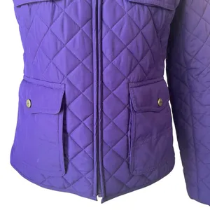 LRL RALPH LAUREN Purple Quilted Long-sleeve Puffer Barn Jacket thumbnail 3