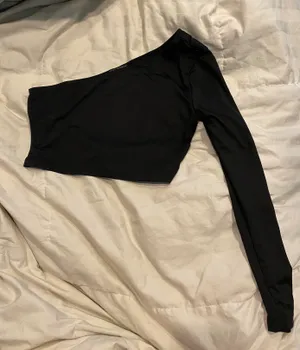 One Shoulder Crop Top thumbnail 1