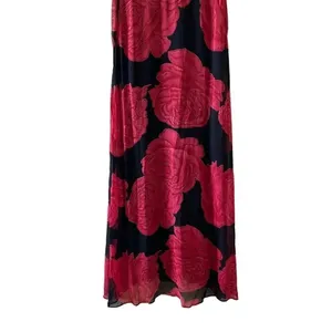 Nostalgia Floral Red and Black Bohemian Maxi Flowy Lined SZ M thumbnail 8