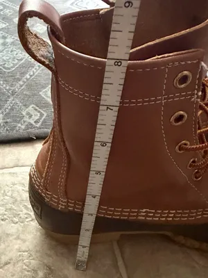 L.L. Bean Two-Tone Brown Leather and Dark Brown Women’s 8”Boots thumbnail 9