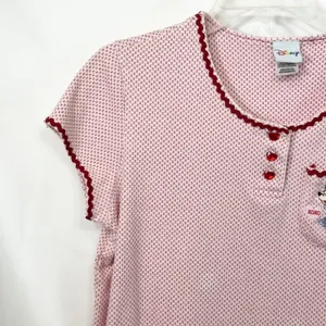 Disney Medium Nightgown Sleep Mickey Minnie Mouse Pink Heart Embroidered 761 thumbnail 5