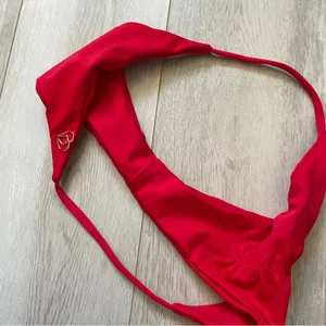 AguaViva Bikini Bottoms scrunch thong womens Red (xsmall) swim cheeky minimalist thumbnail 5