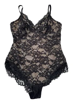 NWT Popilush Tummy Control Lace V-Neck Shapewear Slimming Bodysuit Black Size L thumbnail 7