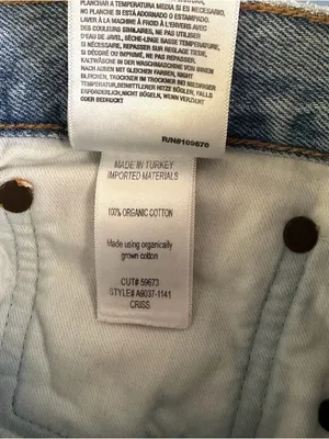 Agolde Criss Cross Straight Leg Dimension Light Wash Organic‎ Cotton Denim Jeans thumbnail 8