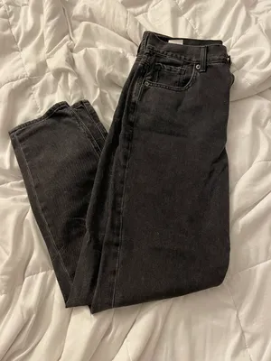 American Eagle Regular Waist Straight Jeans Black thumbnail 3