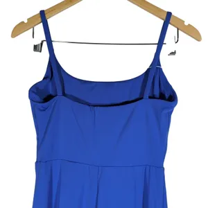 HALARA Blue Square Neck Corset Detail‎ Midi Dress With Slit Size S thumbnail 4