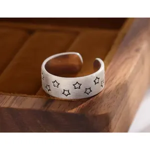 NEW Unisex 925 Sterling Star Adjustable Band Ring, Toe Ring, Pinky Ring‎ thumbnail 12