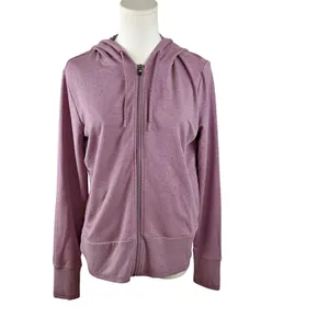Anderson Ord Lux Crop Hoodie Performance Jacket Elderberry Heather LRG thumbnail 2