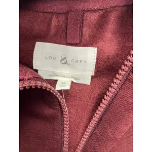 Lou & Grey Nordstrom Signature Soft Plush 1/4‎ Zip Sweatshirt Maroon Burgundy M thumbnail 6