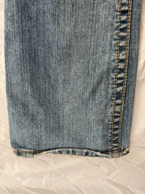 90’s Y2K Aeropostale Low Rise Hailey Flare Light Blue Ripped Flare Jeans thumbnail 7
