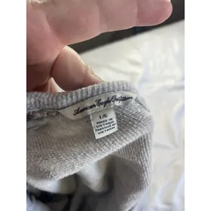 American Eagle Gray Fringe Pullover Sweatshirt Large thumbnail 6
