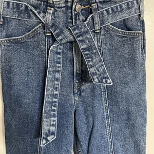 Abercrombie & Fitch Jeans Women 00 24 Blue A&F‎ Mom Jean High Waist Belted Fray thumbnail 3