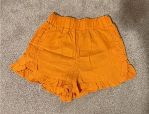 New In Orange Ruffle Shorts thumbnail 1