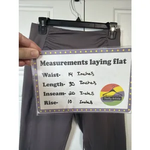 FP Movement Leggings Womens Small Mauve High Rise Ruched Side Pocket Crop Capri thumbnail 2