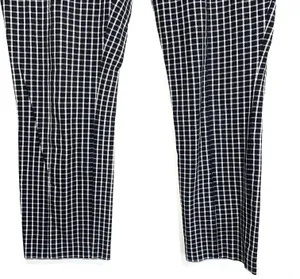 Essential Slim Black & White Plaid Print Cropped Pants thumbnail 7