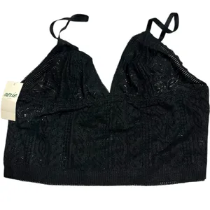 NWT Aerie American Eagle Women’s Black Unlined Longline Lace Bralette Size‎ XS thumbnail 1