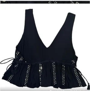 Anthropologie Black Sequin Embellished Top thumbnail 9