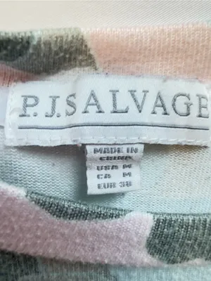 P.J. Salvage long-sleeve top features a pastel camo bloom print medium thumbnail 6