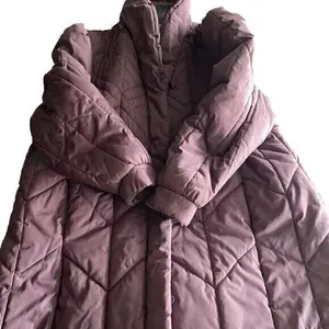Saxton Hall Women’s Purple Quilted Warm Midi Jacket Puffy Coat Size M thumbnail 1