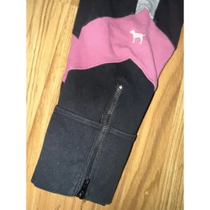 Victoria's Secret VS Love Pink M Colorblock‎ Zip Ankles Campus Yoga Legging thumbnail 2
