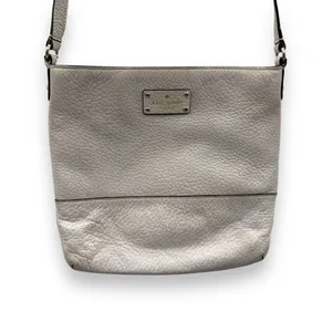 Kate Spade‎ Bag Bay Street Cora Pebbled Leather Beige Gray Crossbody thumbnail 2