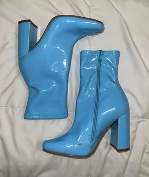 Steve Madden Lyden Blu Pat Booties thumbnail 2