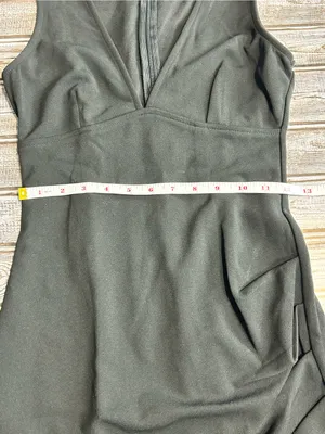 Hello Molly Delicate Encounters Black V-Neck Midi Bodycon Dress Size 2 thumbnail 9