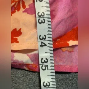 PrettyGarden Halter Floral Pink & Red Sleeveless Tiered Sundress size L NWT thumbnail 14