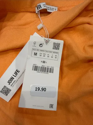Zara Orange Ruched Mini Skirt thumbnail 3