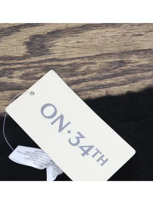 NWT On 34th Brushed Solid Blanket Wrap Scarf Oversized MO9742504 Black thumbnail 5