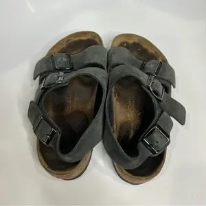 Birkenstock Milano black‎ leather sandals casual trendy womens size 37 / 6 thumbnail 6