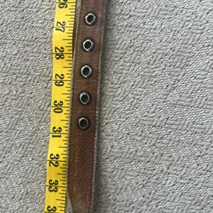 Vintage 501 Levi's Brown Leather Belt with metal Accents thumbnail 6