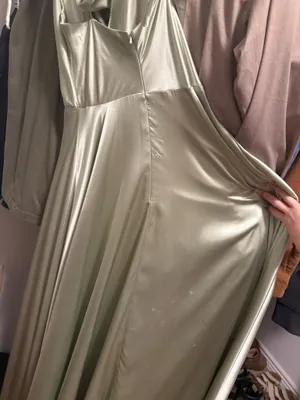 Satin green dress Size XS thumbnail 6